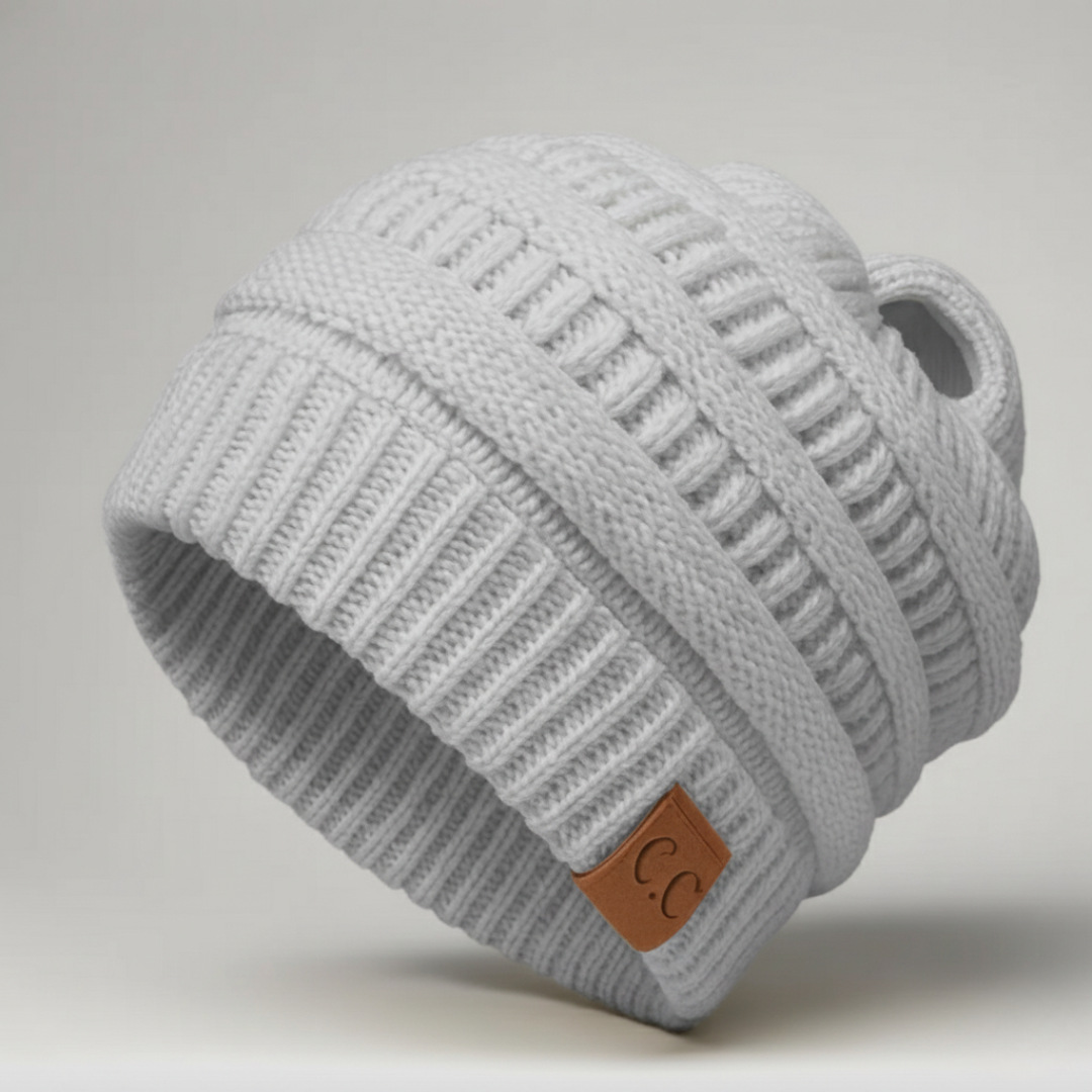 PonyBeanie - Winter PonyTail Knit Beanie
