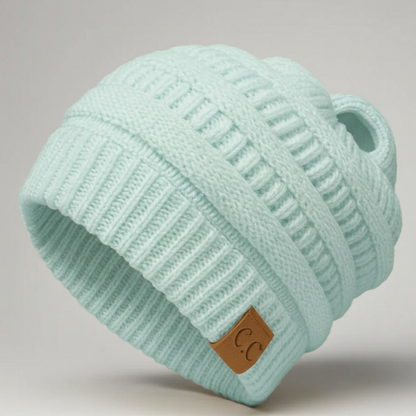 PonyBeanie - Winter PonyTail Knit Beanie